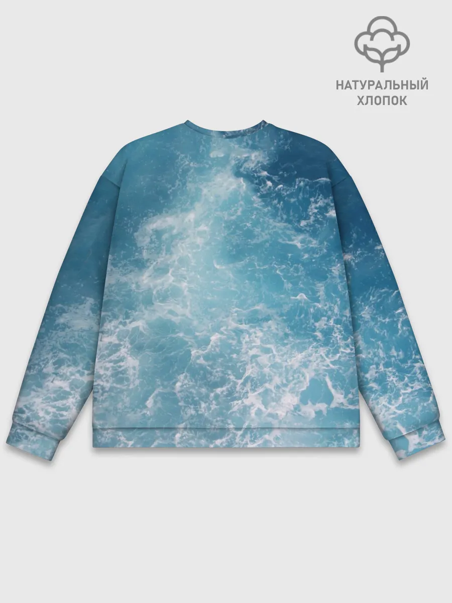 Мужской свитшот базовый / Дельфин в море