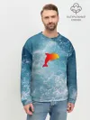 Мужской свитшот базовый / Дельфин в море