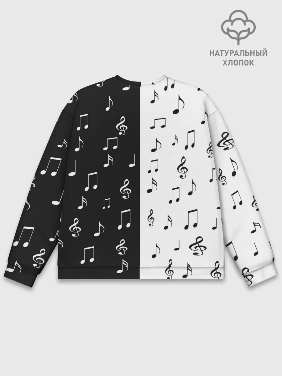 Мужской свитшот базовый / черное и белое | Black & white