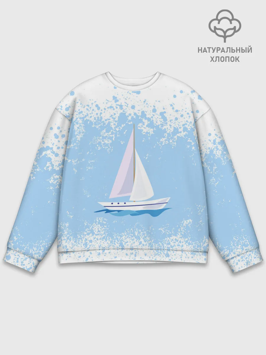Мужской свитшот базовый / ОДИНОКАЯ ЛОДКА | SAILBOAT