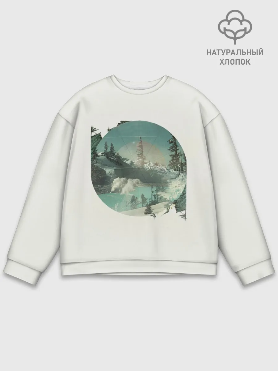 Мужской свитшот базовый / Необычное окно