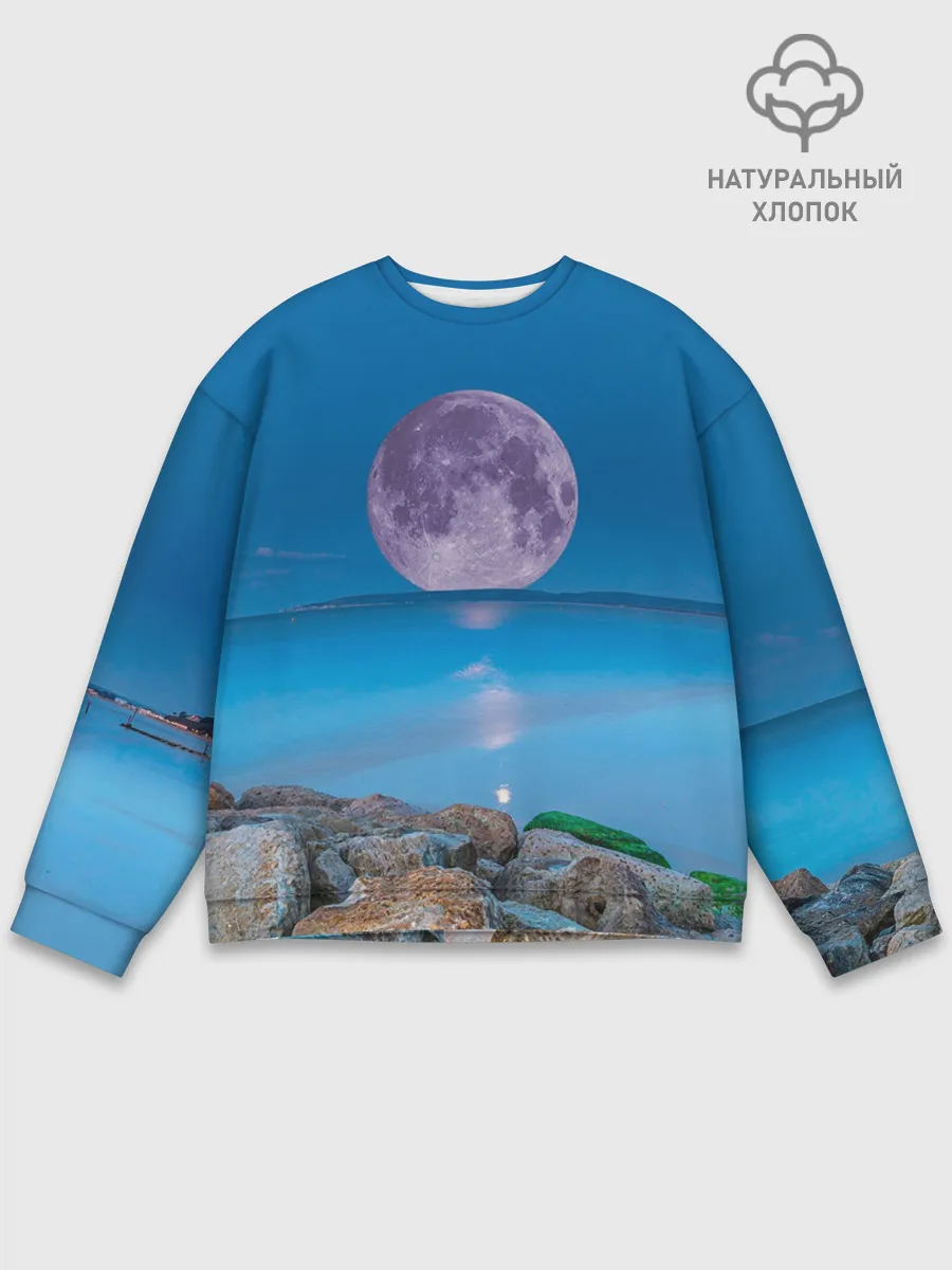 Мужской свитшот базовый / Лунный пляж