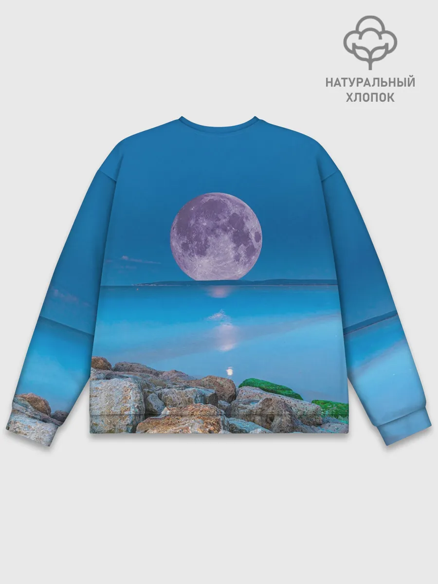 Мужской свитшот базовый / Лунный пляж