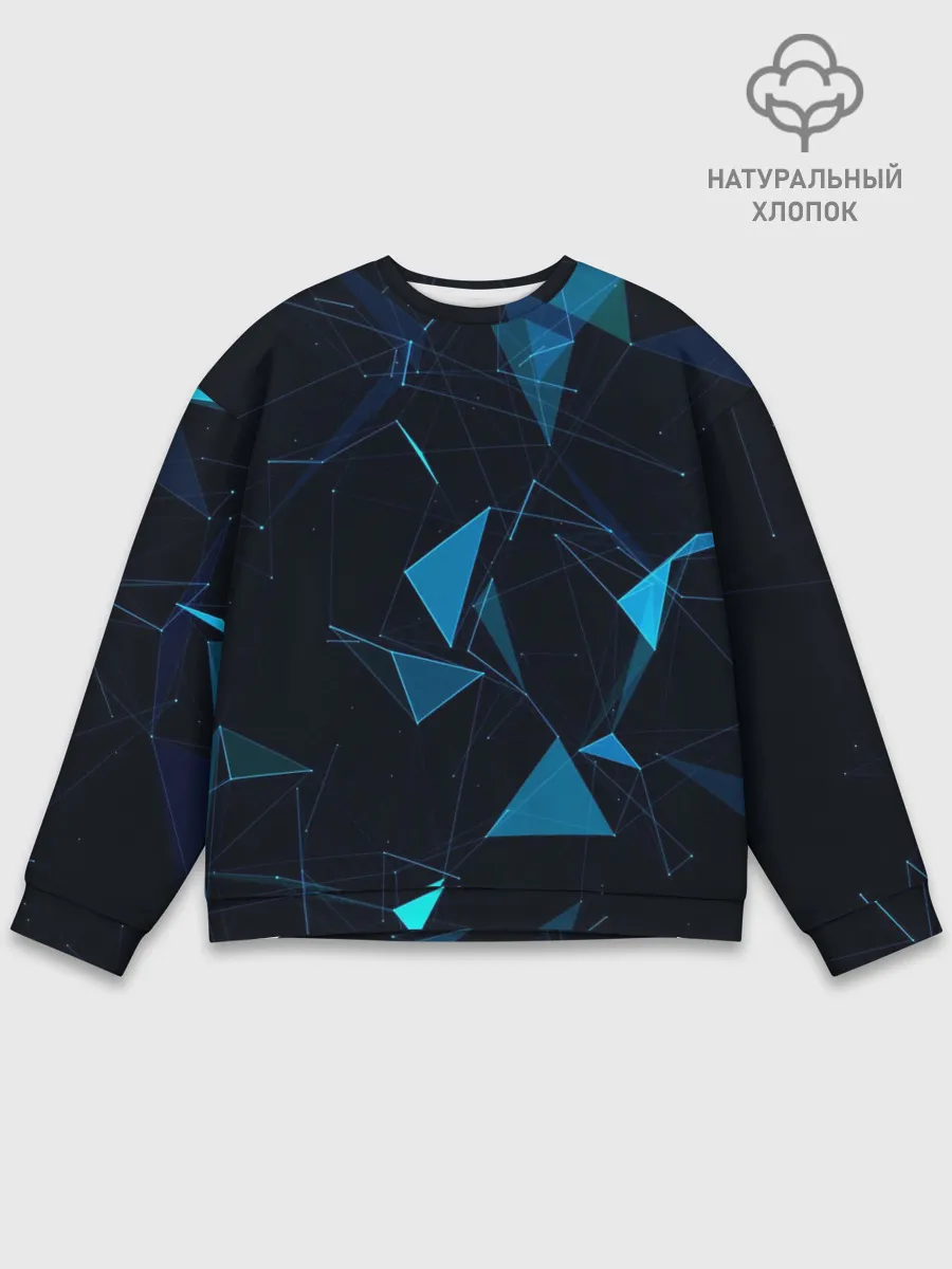 Мужской свитшот базовый / Цифровой треугольник