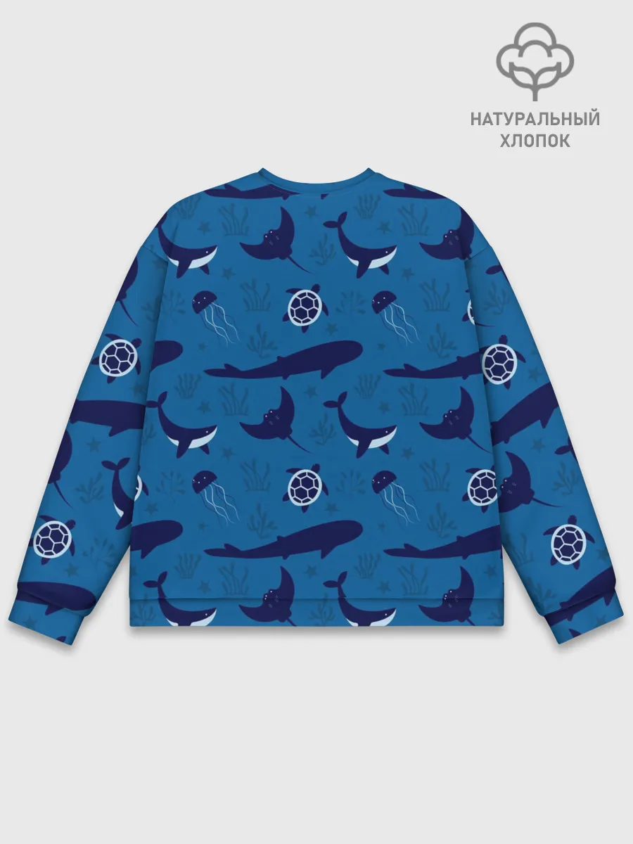 Мужской свитшот базовый / Подводный мир