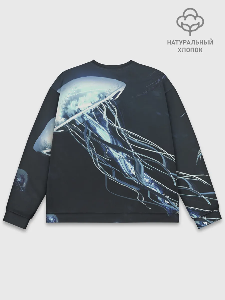 Мужской свитшот базовый / Рисунок медуза