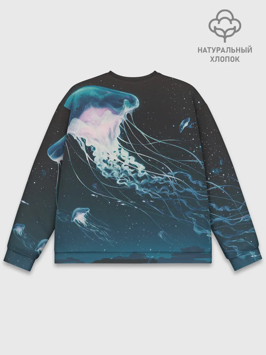 Мужской свитшот базовый / Рисунок медуза