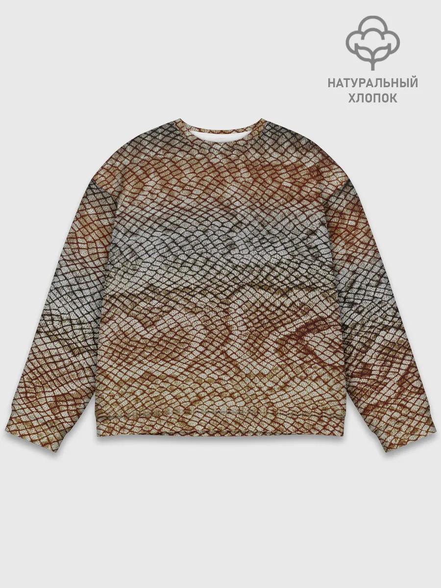 Мужской свитшот базовый / Snake skin