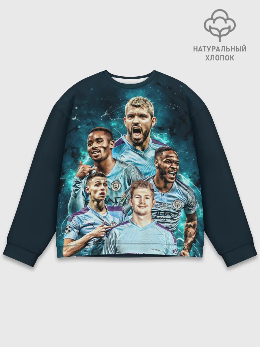 Мужской свитшот базовый / Манчестер Сити Серхио Агуэро