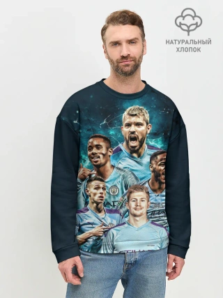 Мужской свитшот базовый / Манчестер Сити Серхио Агуэро