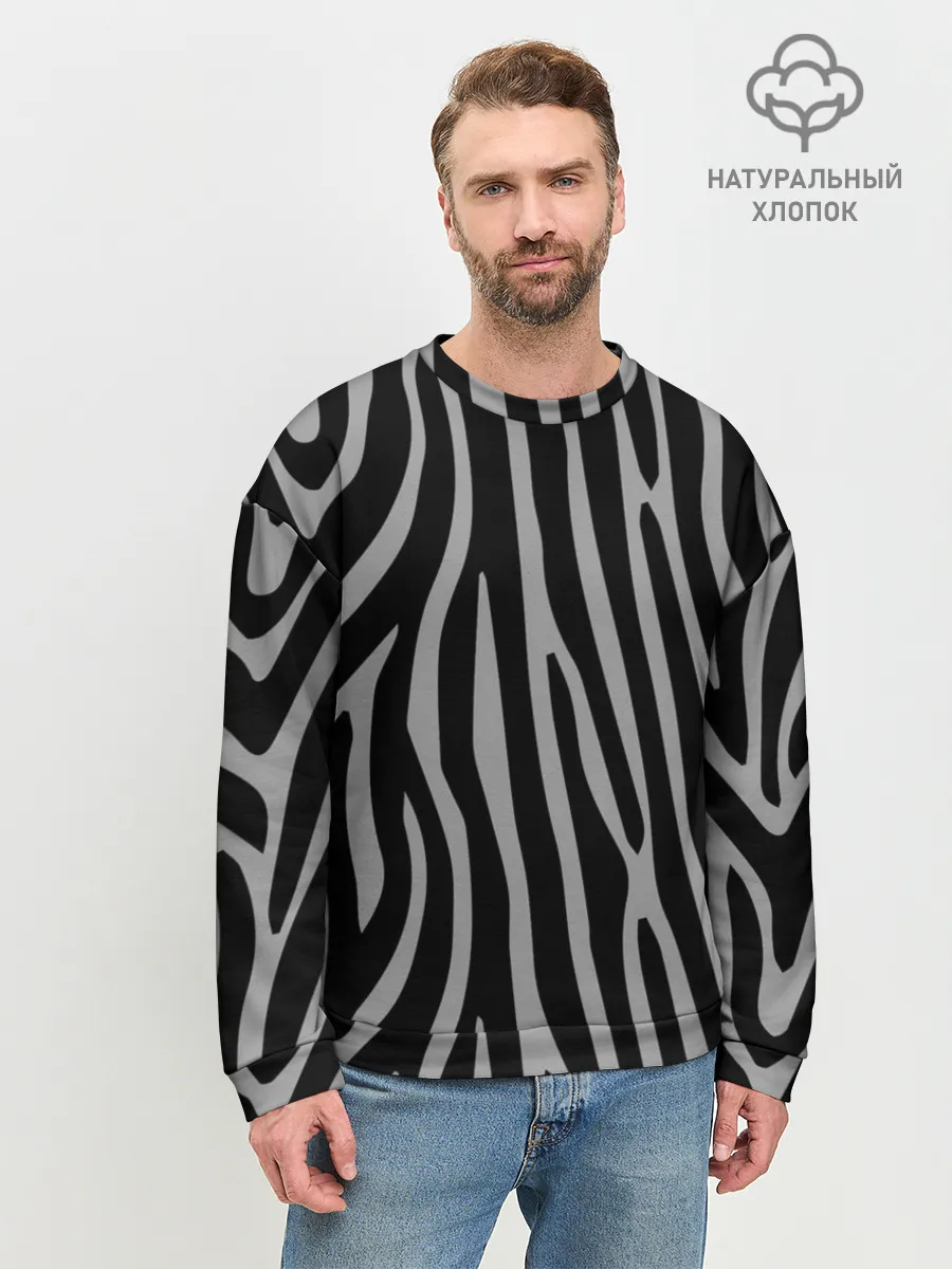 Мужской свитшот базовый / Zebra Camouflage