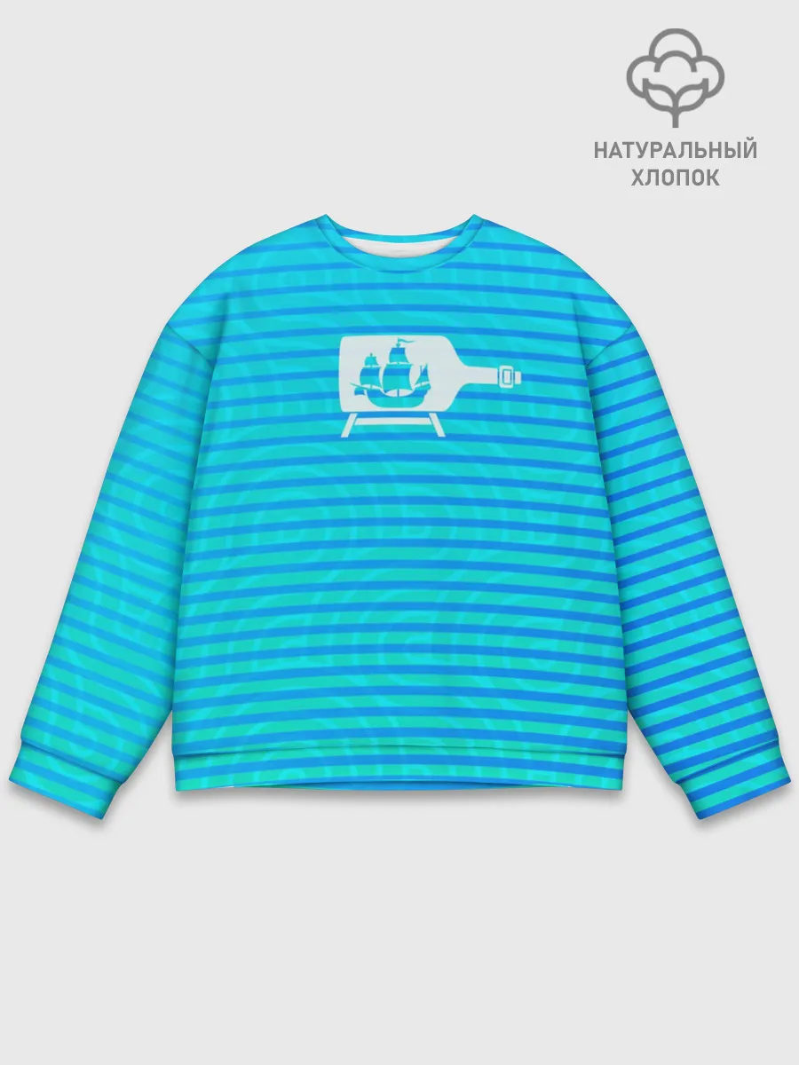 Мужской свитшот базовый / Кораблик в бутылке