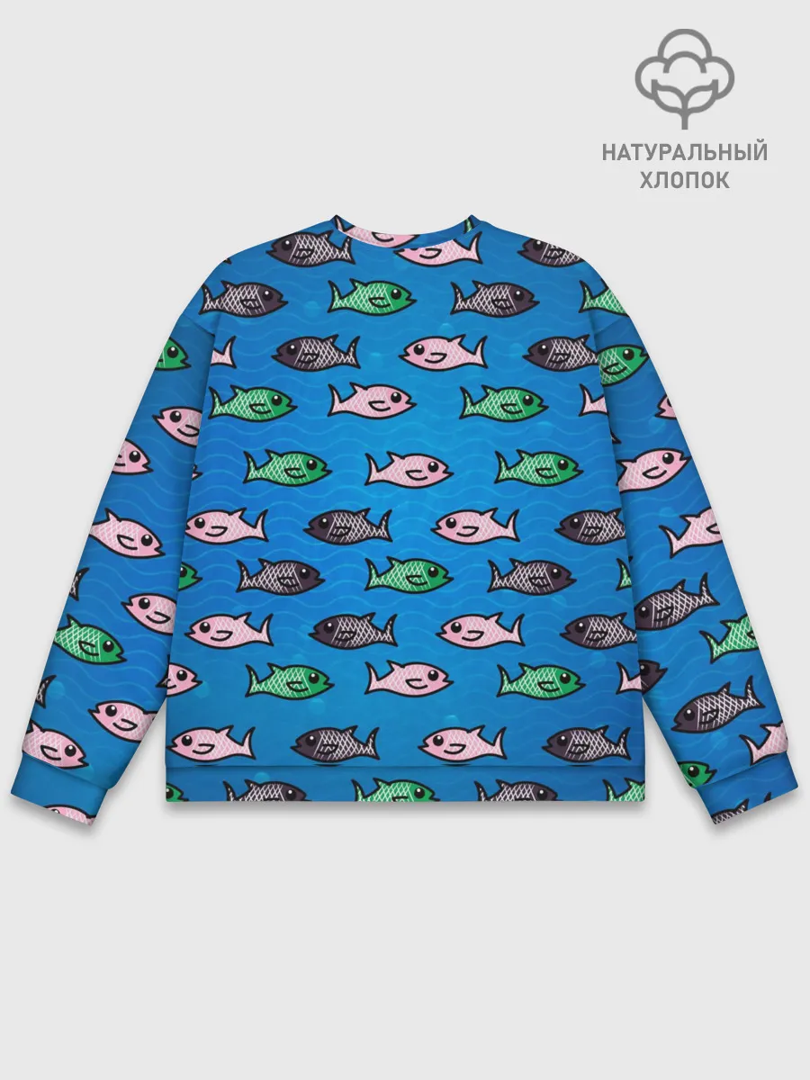 Мужской свитшот базовый / Рыбки