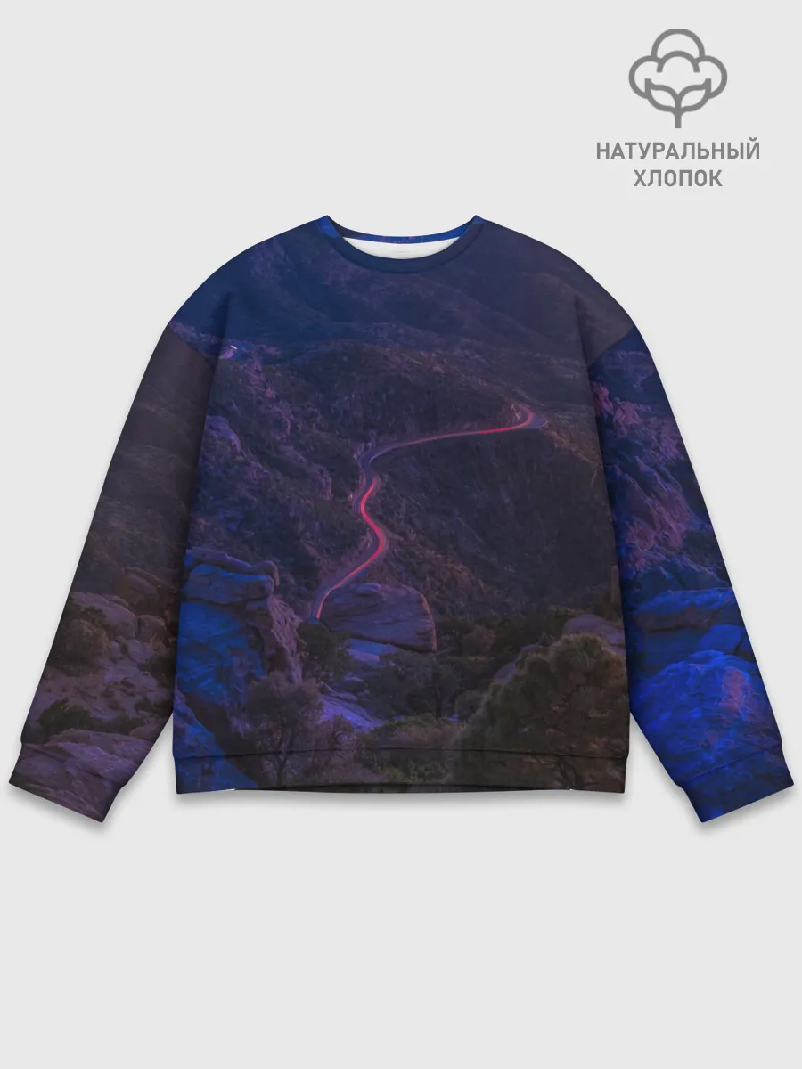 Мужской свитшот базовый / НЕОНОВАЯ ДОРОГА