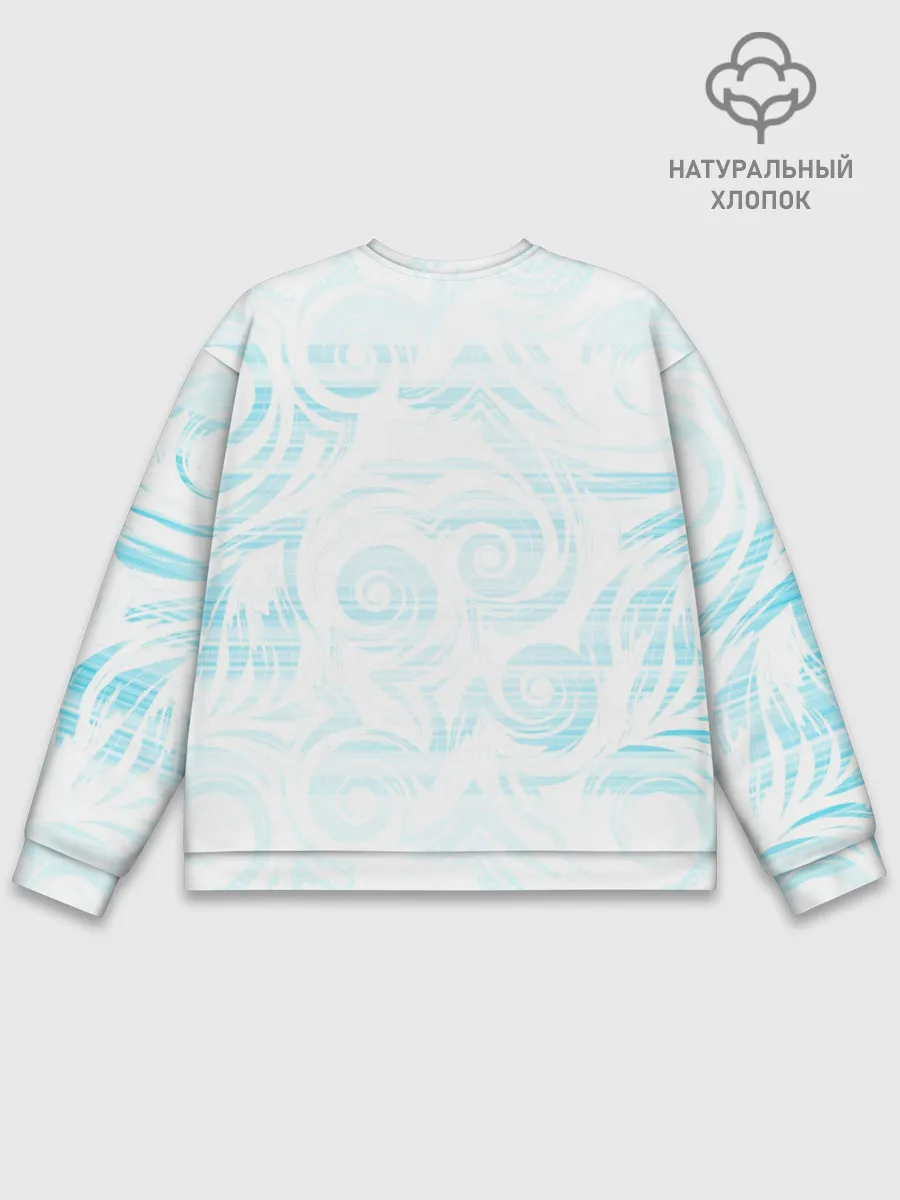 Мужской свитшот базовый / Пингвин рыбачит