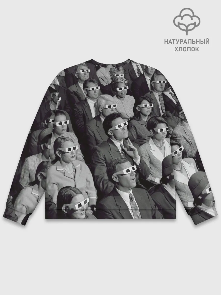 Мужской свитшот базовый / Люди смотрят фильм в 3d очках