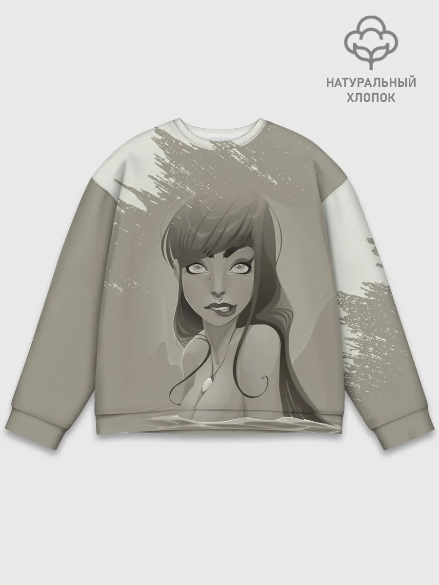 Мужской свитшот базовый / Красивая русалка | Beautiful mermaid