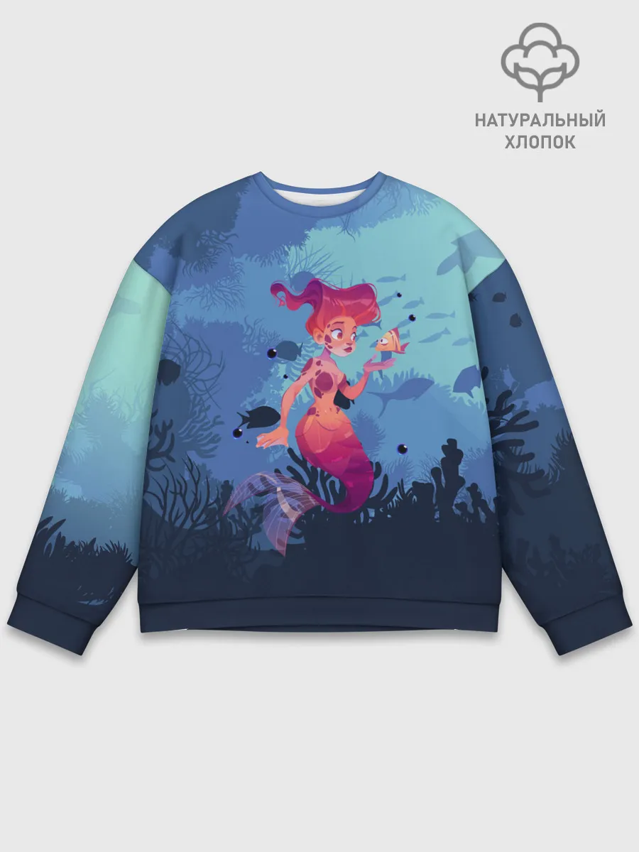 Мужской свитшот базовый / Mermaid | Русалочка
