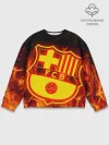 Мужской свитшот базовый / FC BARCELONA / FIRE / ОГОНЬ