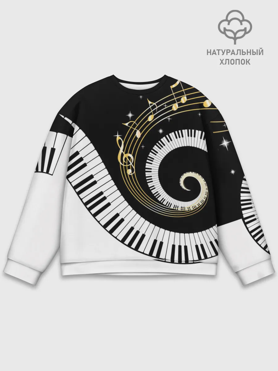 Мужской свитшот базовый / МУЗЫКАЛЬНЫЙ УЗОР