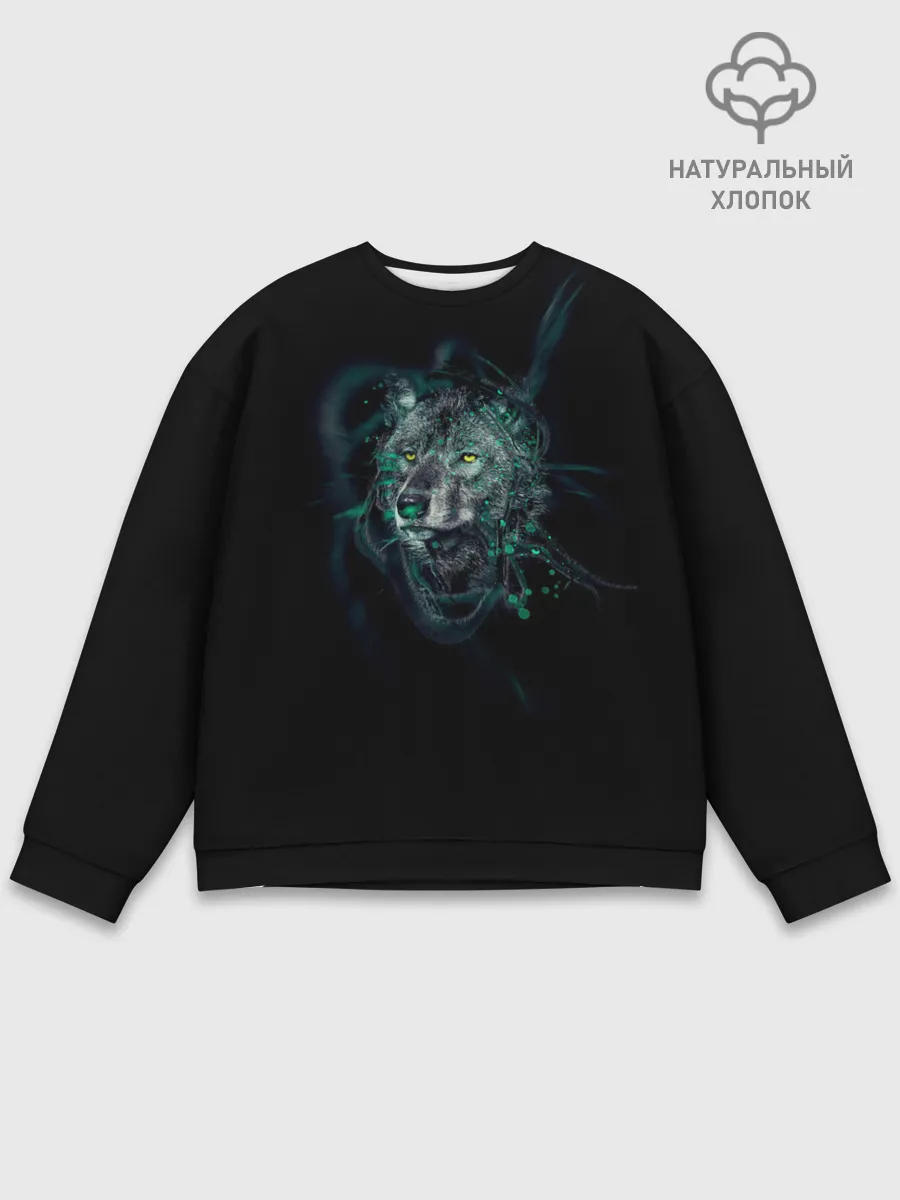 Мужской свитшот базовый / ВоЛк во Тьме