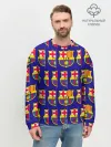 Мужской свитшот базовый / ФК БАРСЕЛОНА / PATTERN / УЗОР