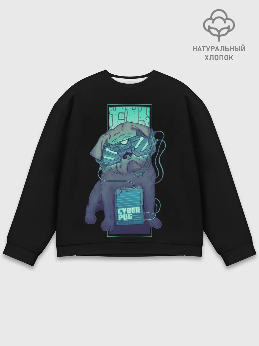 Мужской свитшот базовый / Cyber Pubg | Кибер Мопс