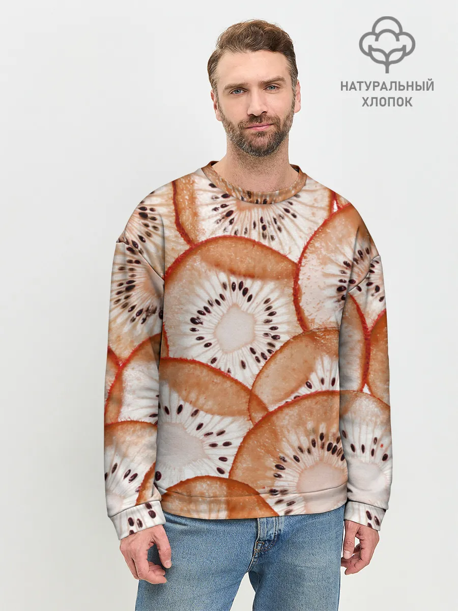 Мужской свитшот базовый / Красный Киви