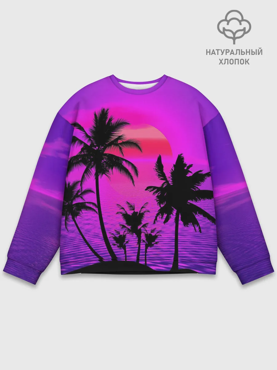 Мужской свитшот базовый / Неоновый Закат