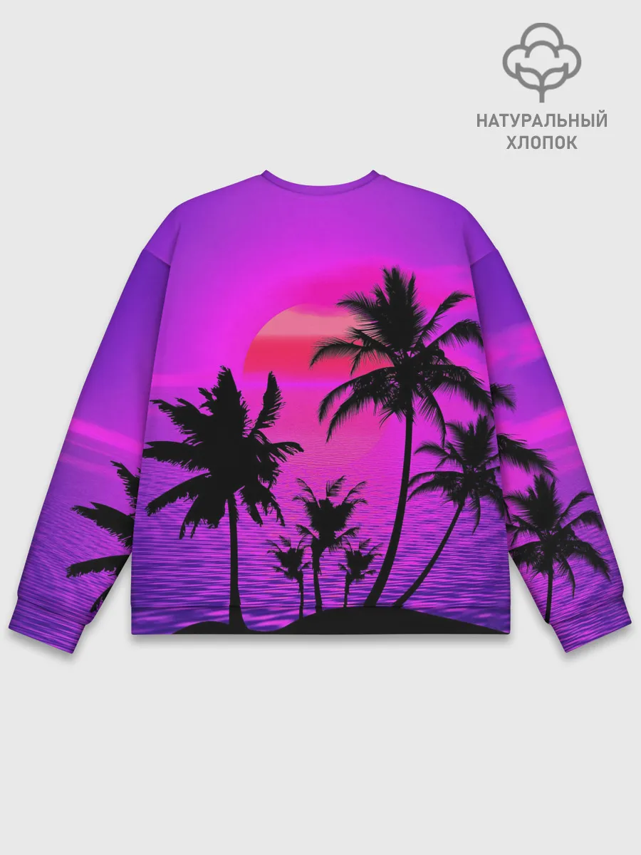 Мужской свитшот базовый / Неоновый Закат