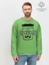 Мужской свитшот базовый / Зеленый Франкенштейн