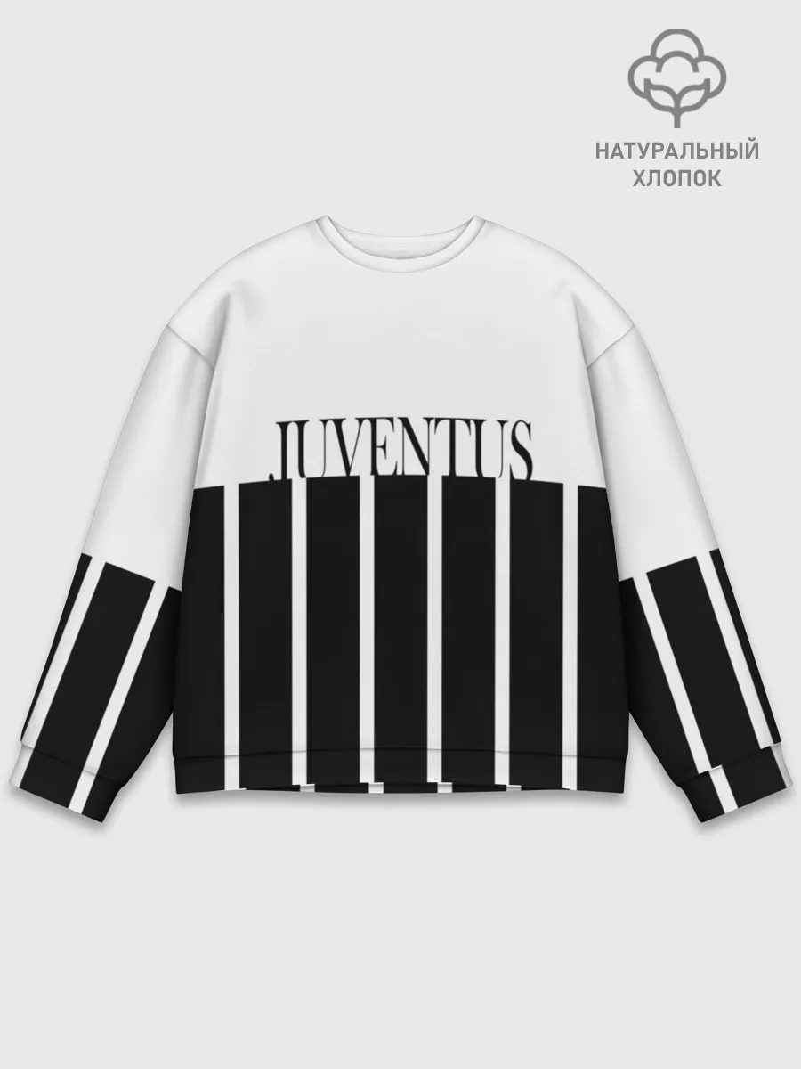 Мужской свитшот базовый / Juventus | Tee Black and White