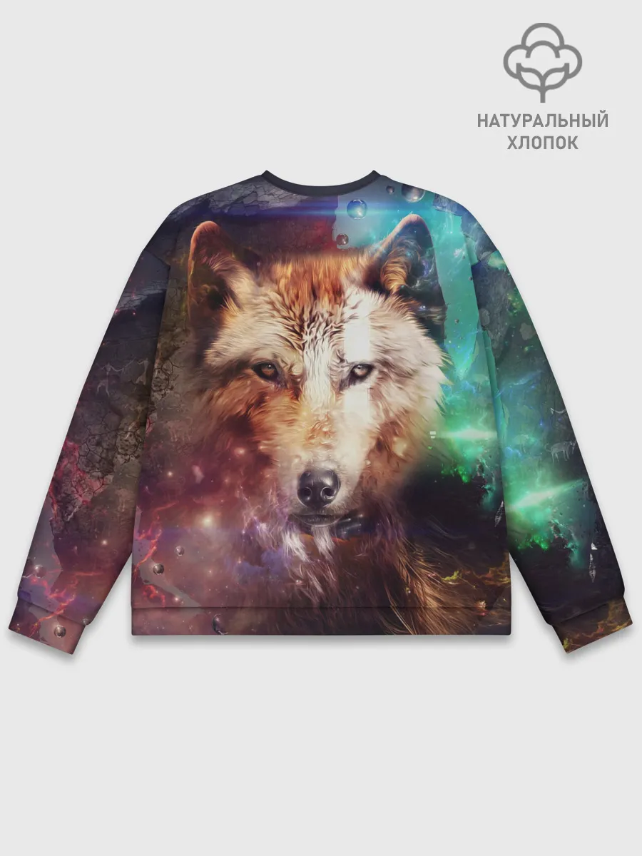 Мужской свитшот базовый / Красивый волк