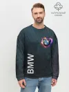 Мужской свитшот базовый / BMW Heart. Grooved Texture
