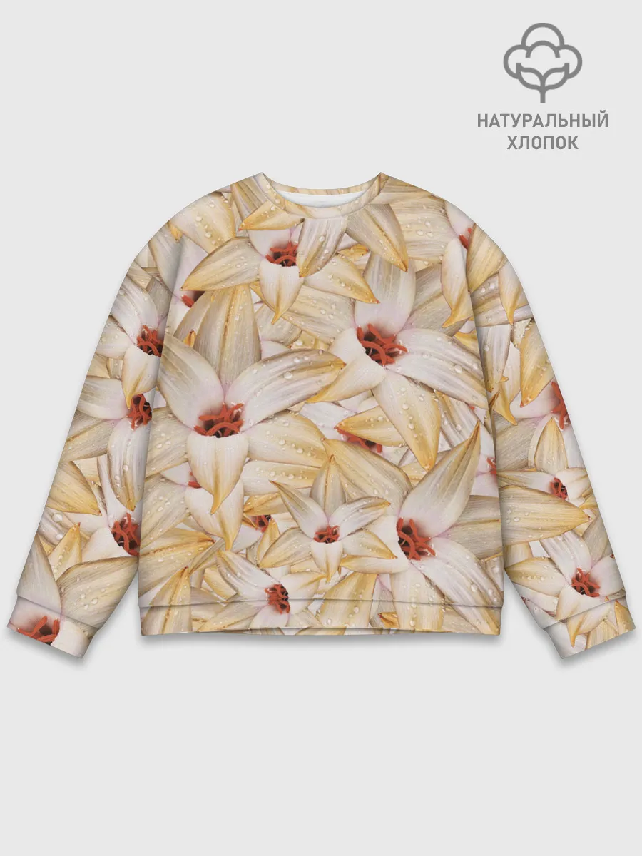 Мужской свитшот базовый / Яркие Цветы