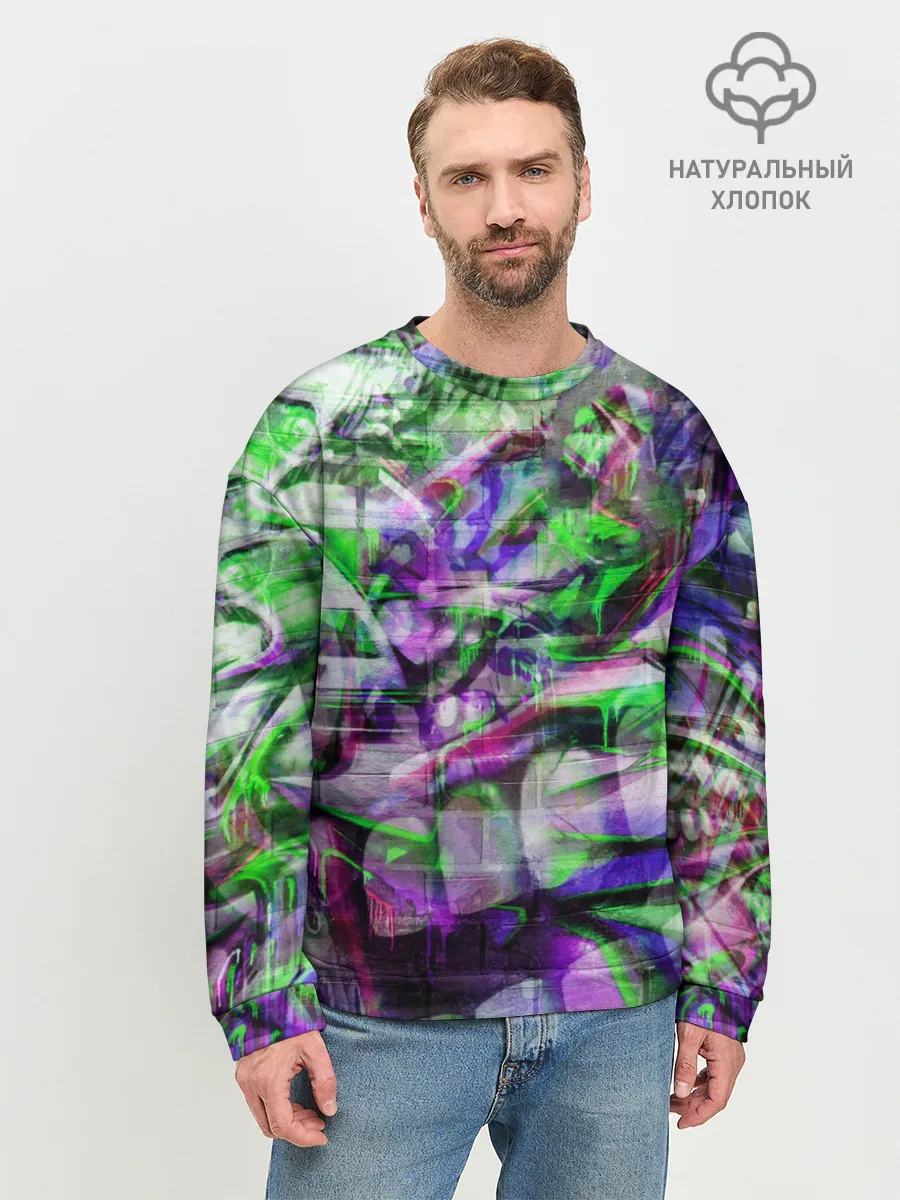 Мужской свитшот базовый / Граффити на стене