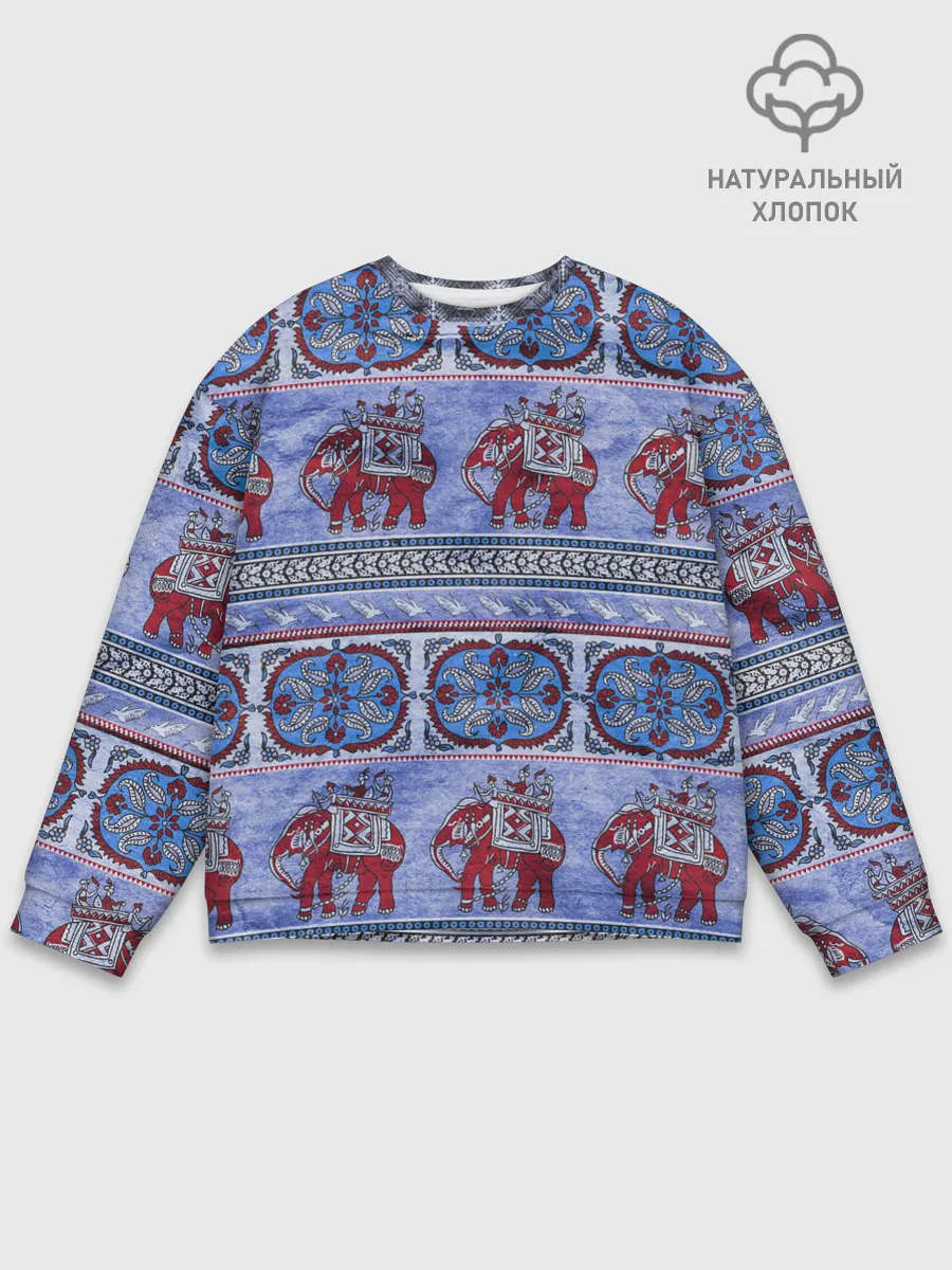 Мужской свитшот базовый / Индийский Орнамент