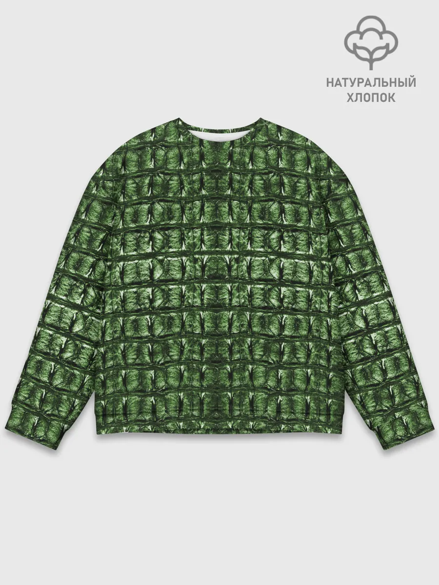 Мужской свитшот базовый / Текстура Аллигатора