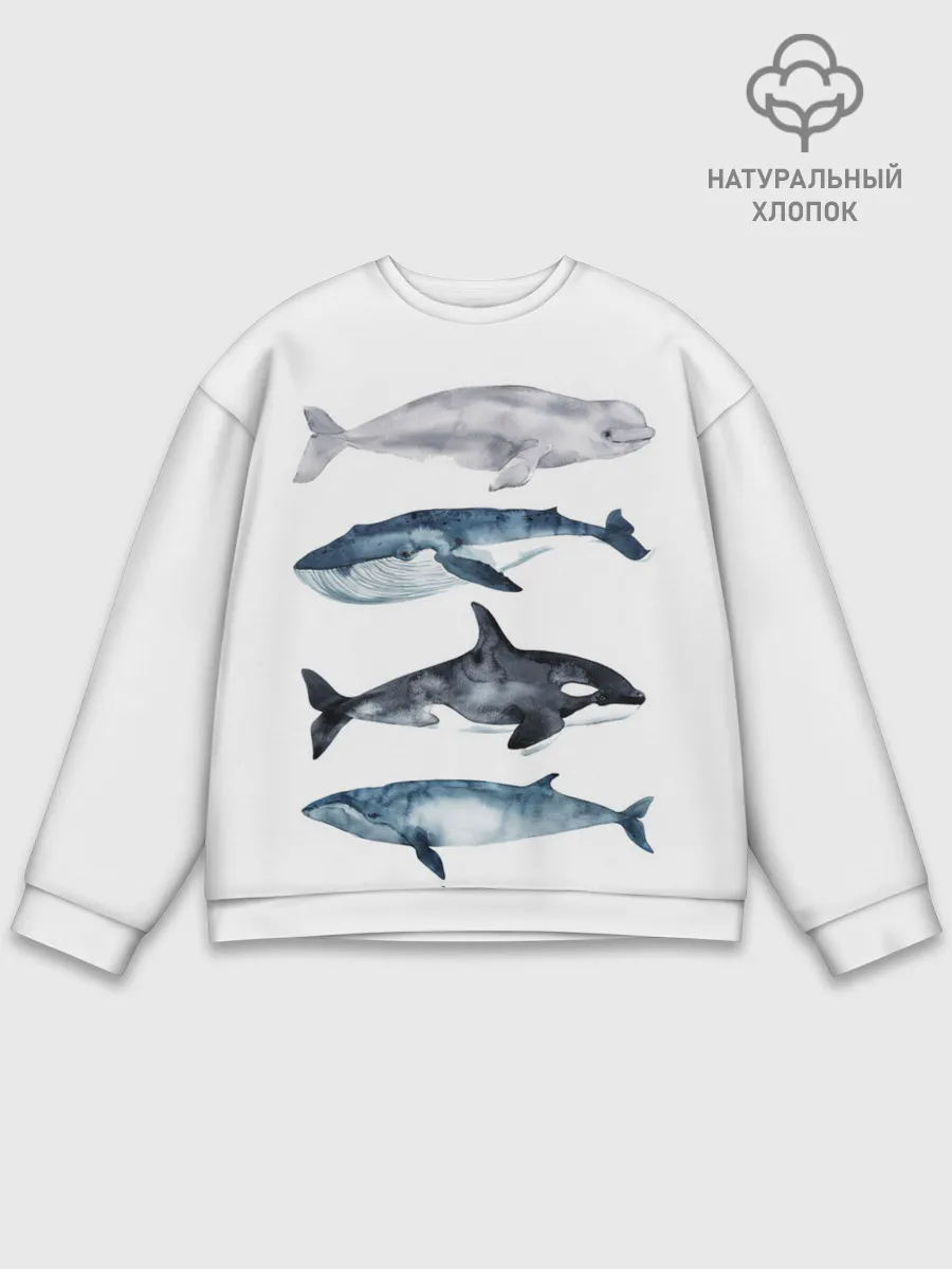 Мужской свитшот базовый / киты