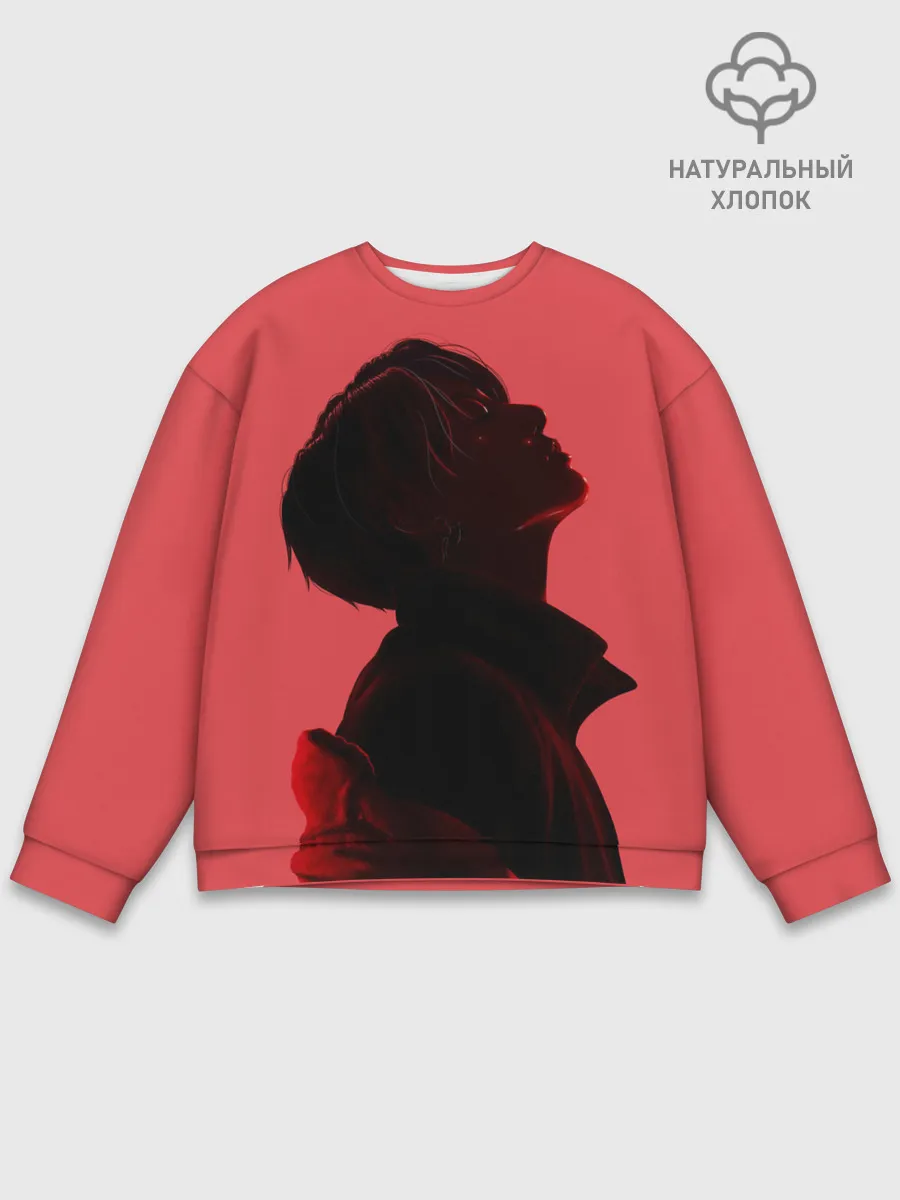 Мужской свитшот базовый / Pink Jungkook