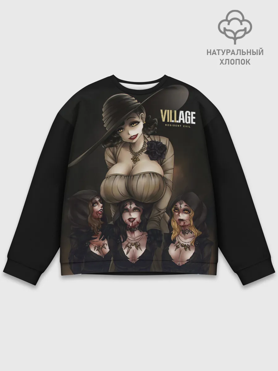 Мужской свитшот базовый / Resident Evil Village Димитреску с дочками