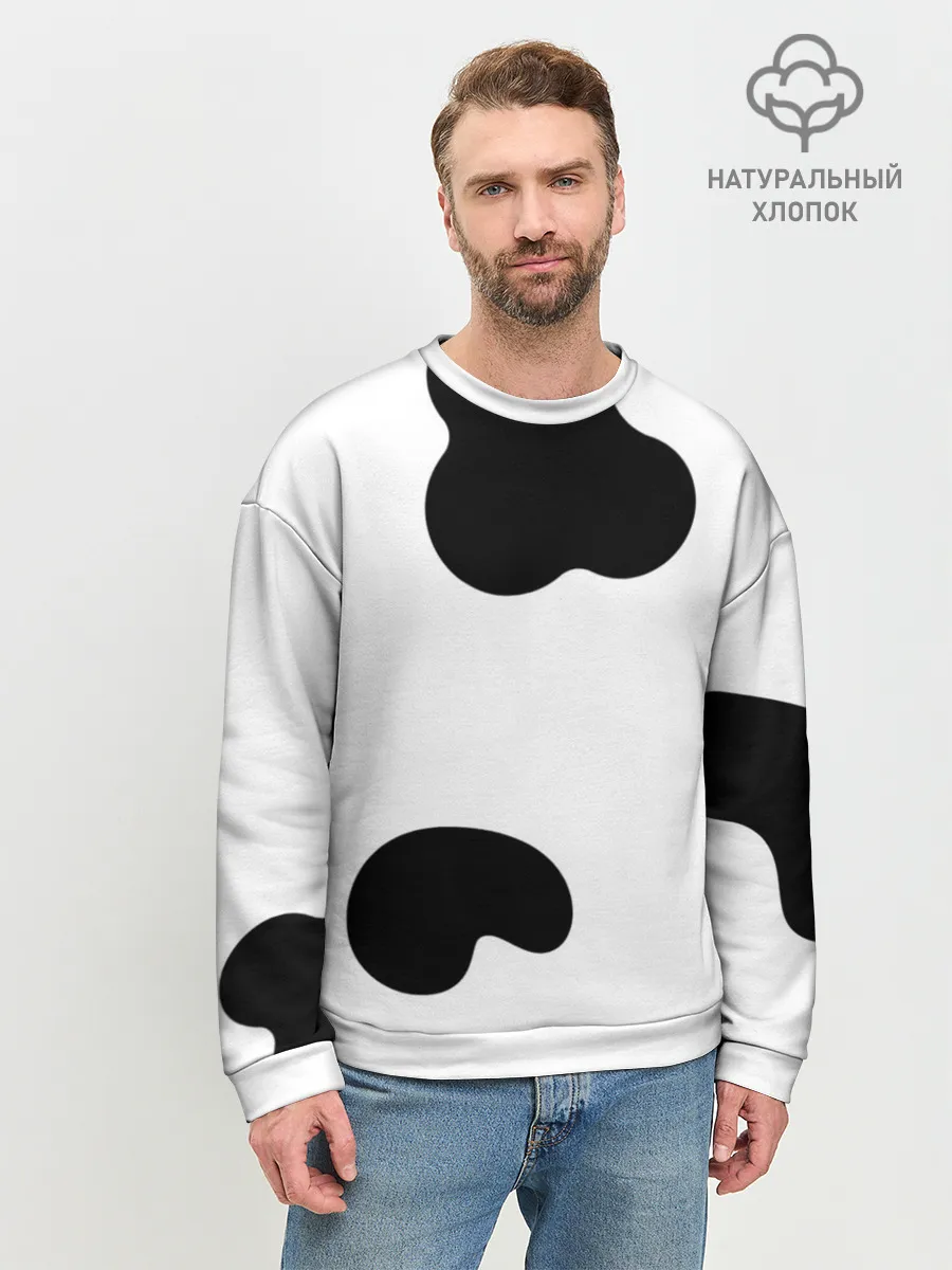 Мужской свитшот базовый / Cow print
