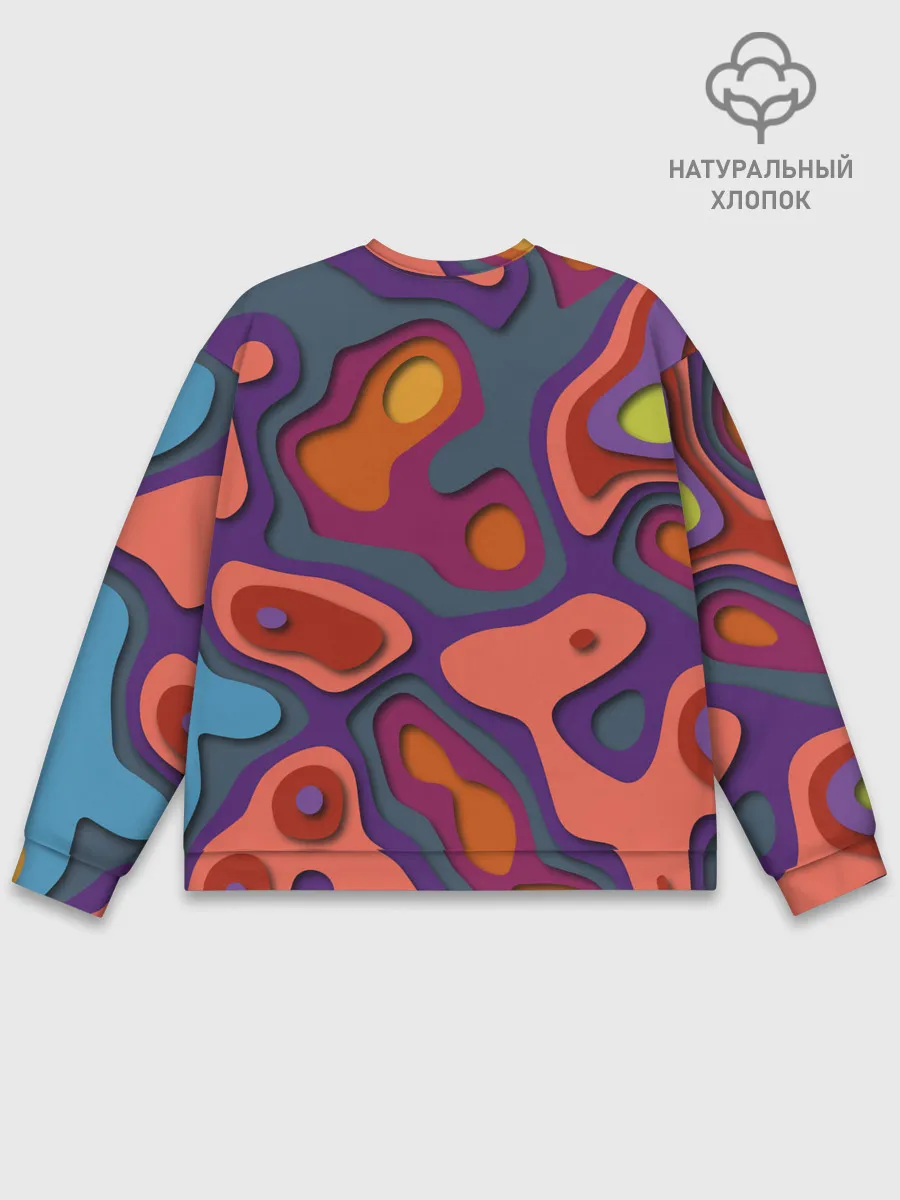 Мужской свитшот базовый / РазноцВетная абстракция