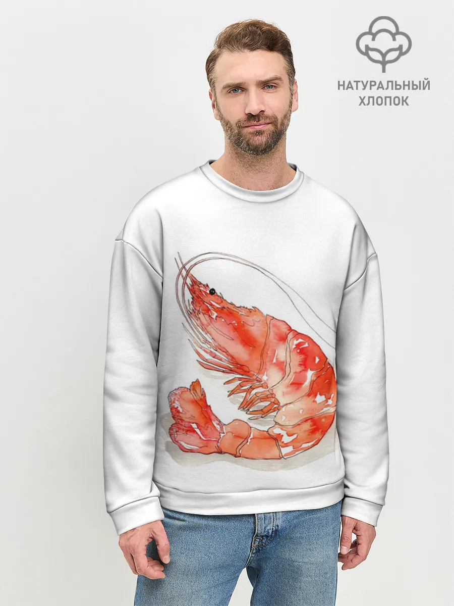 Мужской свитшот базовый / креветка