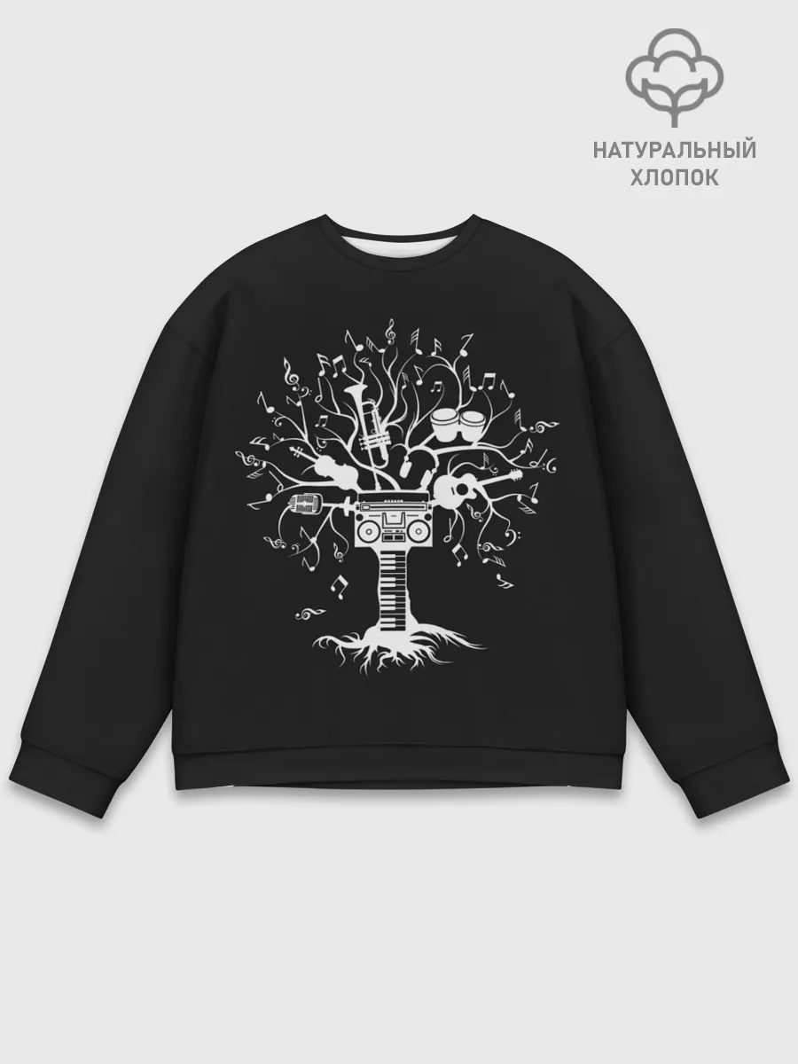 Мужской свитшот базовый / Музыкальное Дерево