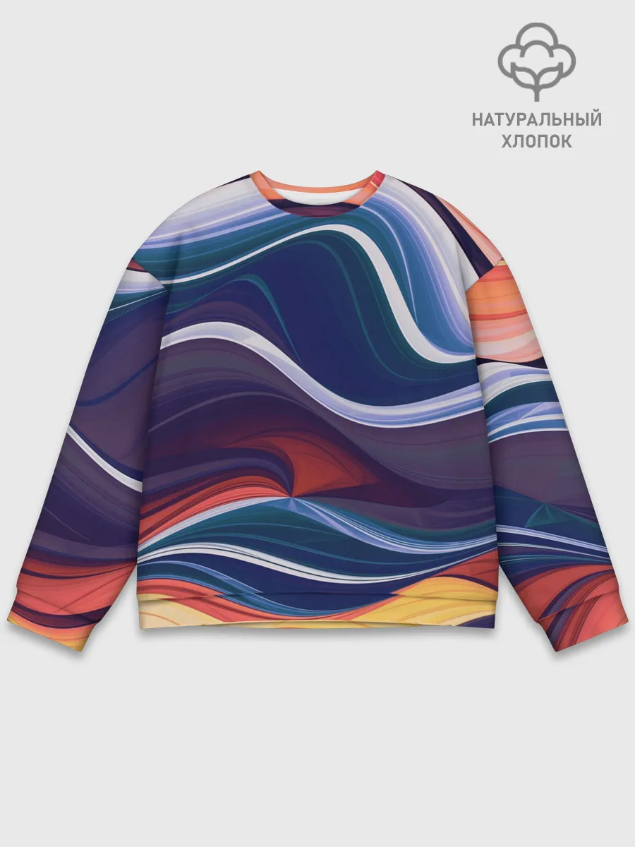 Мужской свитшот базовый / Colored lines