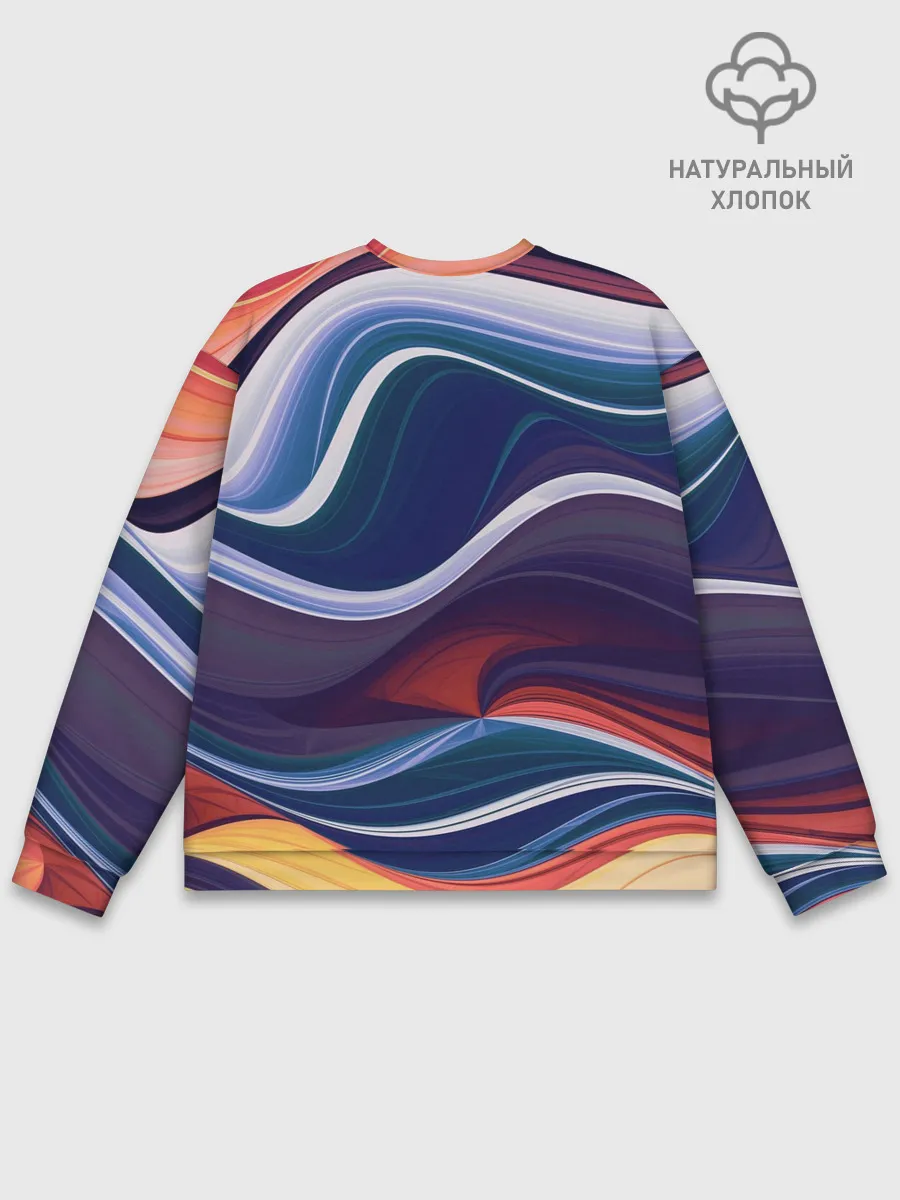 Мужской свитшот базовый / Colored lines