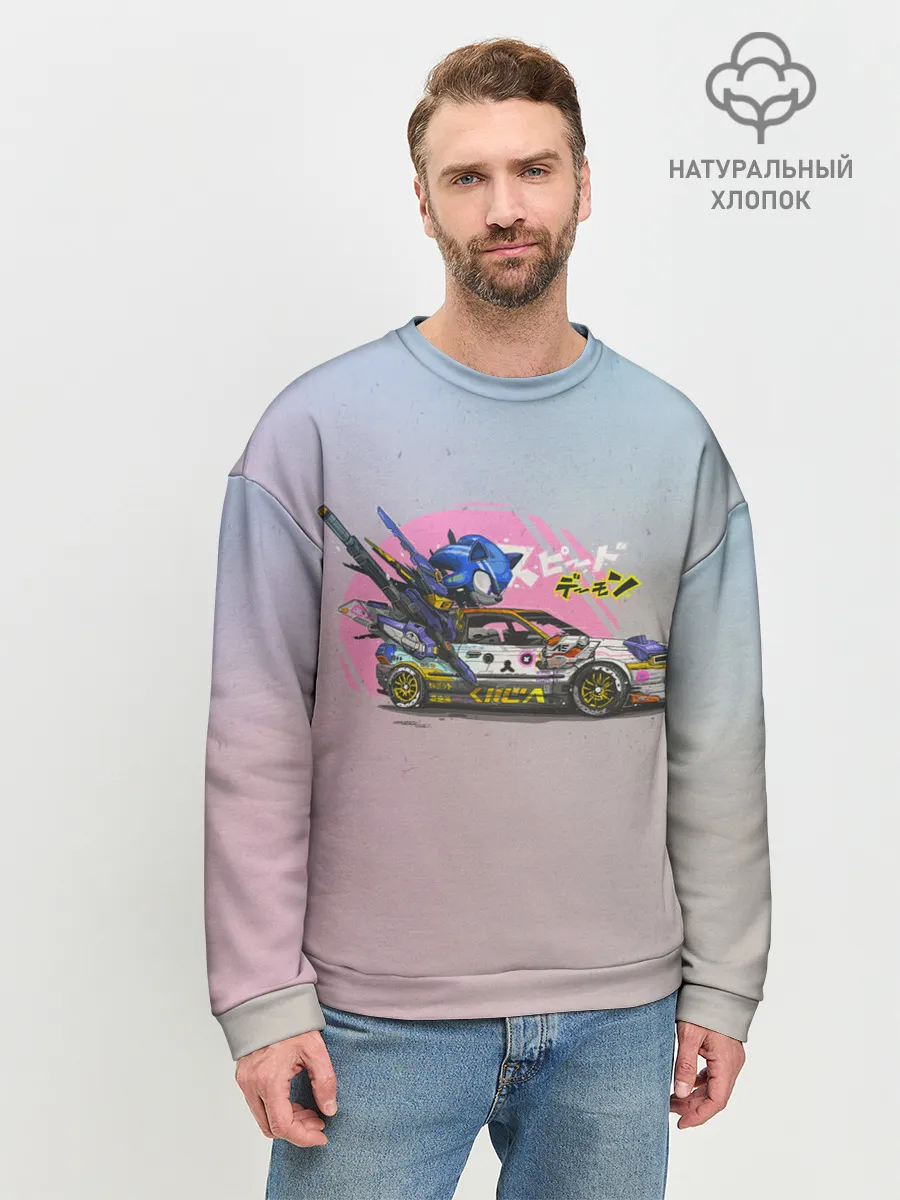 Мужской свитшот базовый / Sonic racer