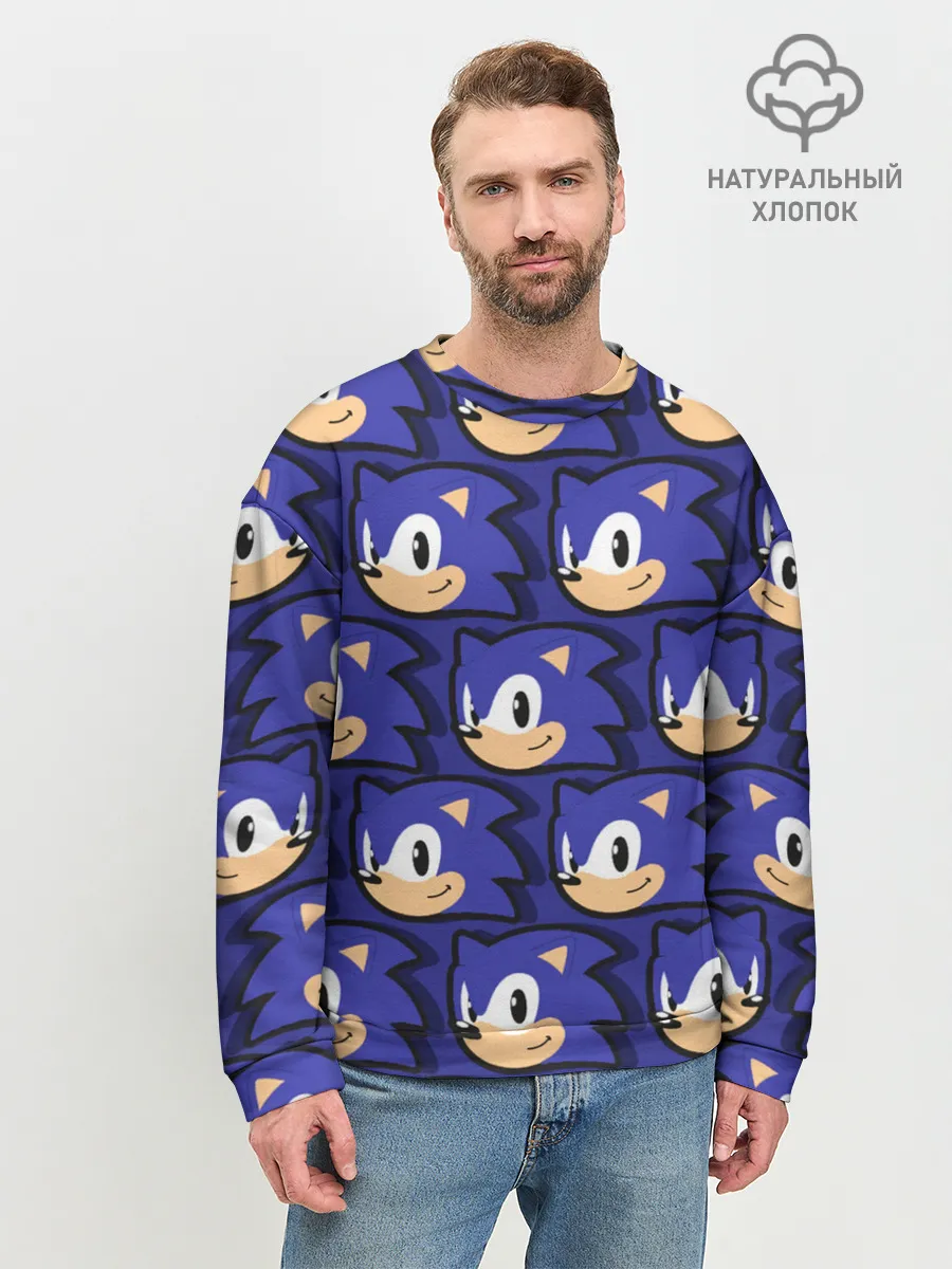 Мужской свитшот базовый / Sonic pattern