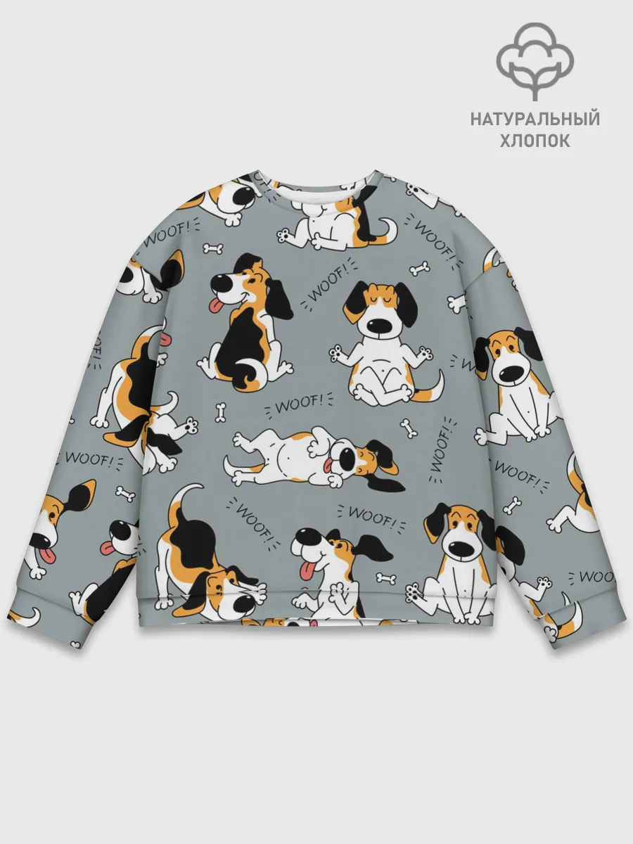 Мужской свитшот базовый / Собаки Бигли